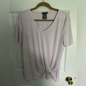 Size large v- neck pale pink top